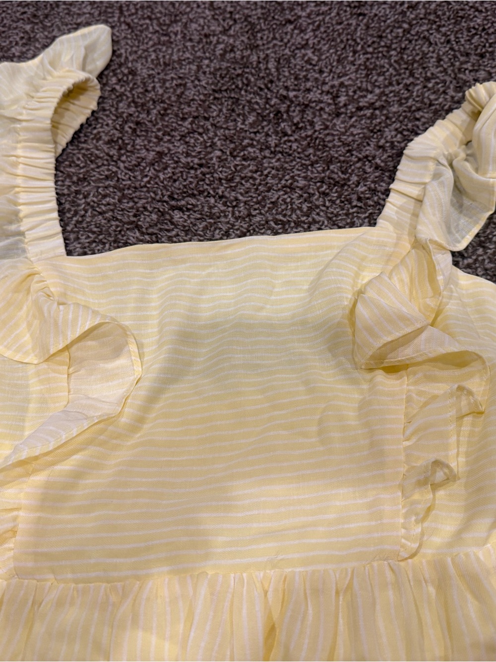 WomenYellow Ruffle Strap Dress - Picture 3 of 4